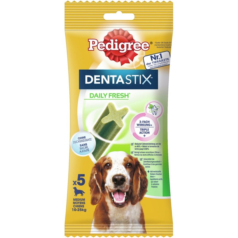 Pedigree Denta Stick Daily Fresh Hundesnack 14 x 5 Stück Größe M