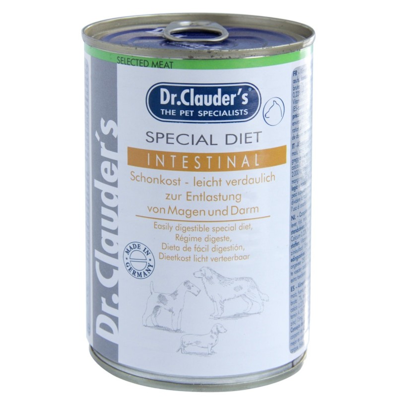 Dr. Clauder's Special Diet Intestinal 400g Dosen Hundenassfutter Sparpaket Intestinal 12x400g