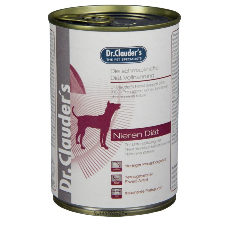 Dr. Clauder's RSD Nieren Diät Hundenassfutter Sparpaket Nieren Diät 12x400g