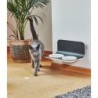 MiaCara Arco Cat Feeder with Porcelain Bowls HPL Grey