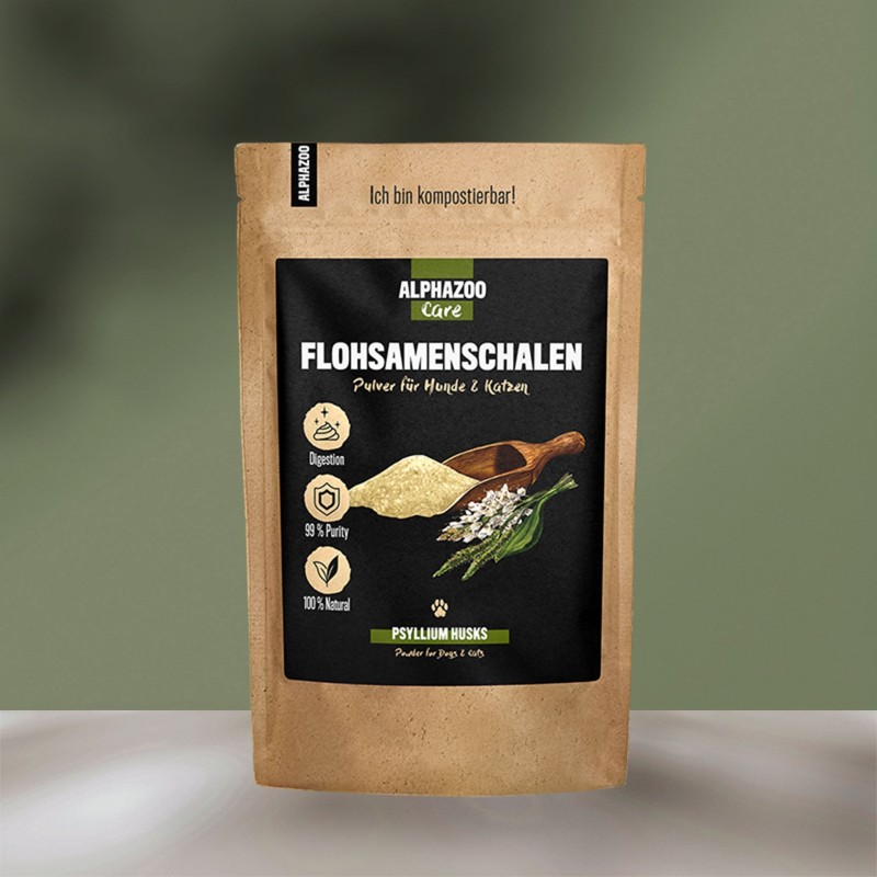 Flohsamenschalen gemahlen für Hunde / Katzen I Indische Psyllium Husks 500g