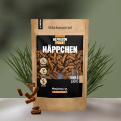 Häppchen Huhnund Lachs 200g für Hunde I Kleine Hundeleckerli I Getreidefreie Hundesnacks