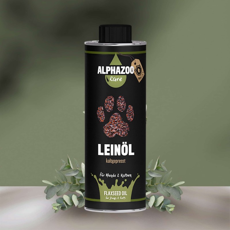 Premium Leinöl für Hunde / Katzen I Omega 3 Leinsamenöl 500ml