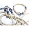 Halsband Set FIETE in beige | Beschläge: Zinkdruckguss | Auswahl: Halsband / Leine | Farbe: beige