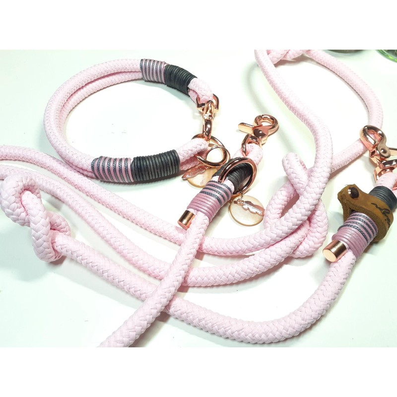 Halsband Set SISSY in rosa | Beschläge: Rosegold | Auswahl: Halsband | Farbe: rosa