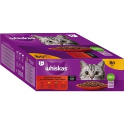 Whiskas Megapack 80x85g Klassische Auswahl in Sauce 1+ - 6.800 g