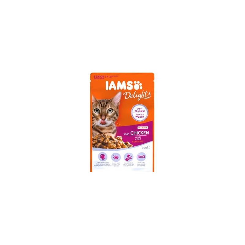 Iams Cat Senior mit Huhn in Sauce