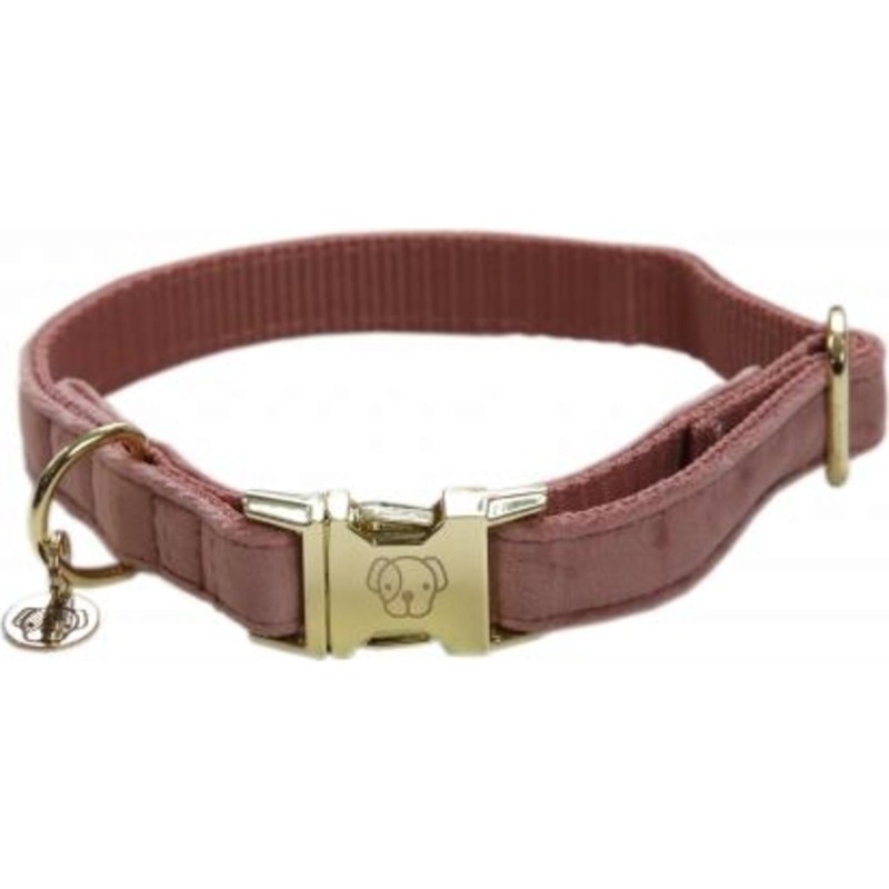 Kentucky Dogwear Hundehalsband "Velvet" altrosa - S  (28-40 cm)