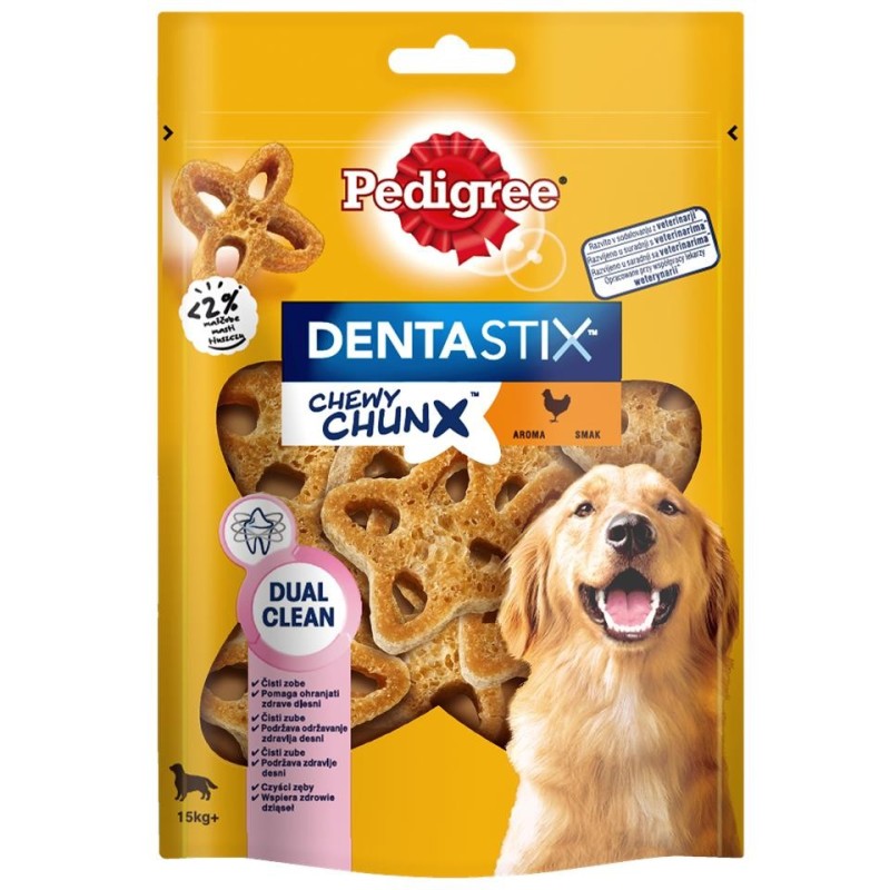 PEDIGREE Zahnpflegemittel für erwachsene Hunde Dentastix Chewy ChunX Maxi 5 x 68g