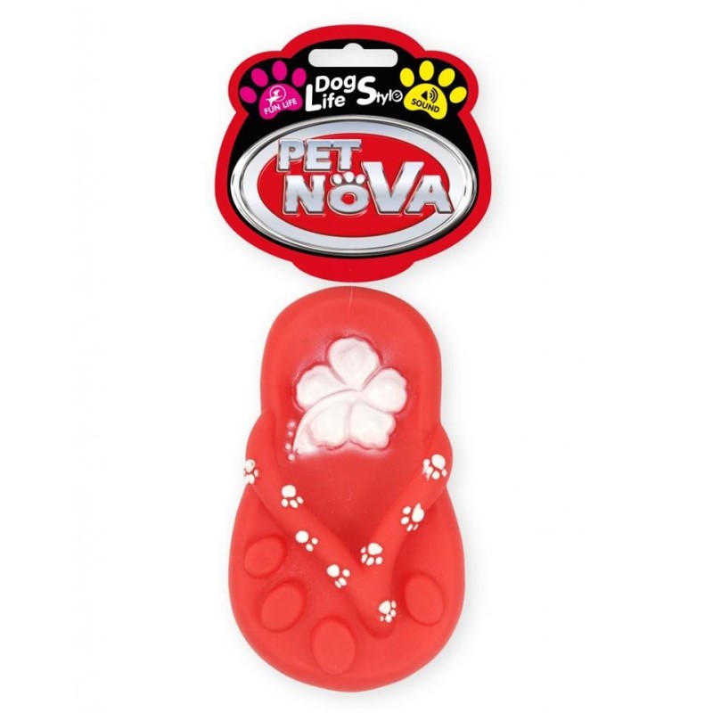 PET NOVA DOG LIFE STYLE Kauspielzeug "Flip-Flop" 15cm rot