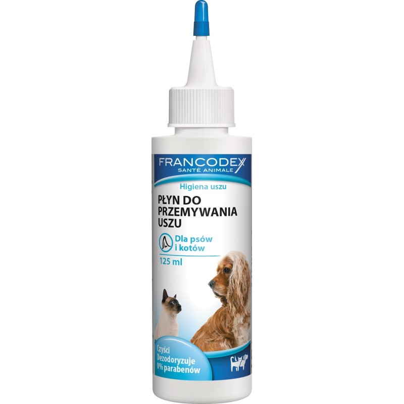 FRANCODEX Ohrreiniger für Hunde und Katzen 125 ml