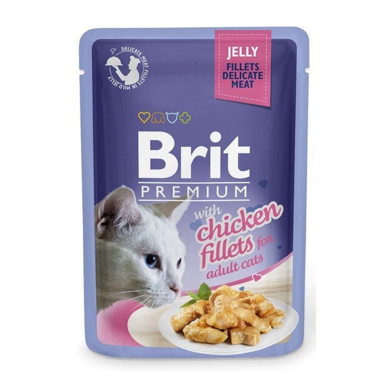 BRIT Premium Fillets in Jelly mit Huhn 24 x 85g