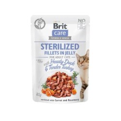 BRIT Care Sterilized Fillets Hearty Duck  und  Tender Turkey in Jelly 24 x 85 g