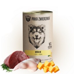 PAKA ZWIERZAKA Kaninchen- und Wildschweinfutter mit Kürbis für Hunde 400 g