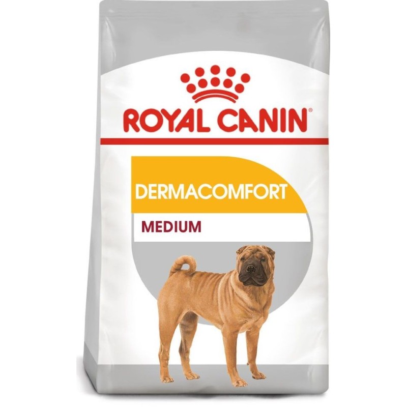 ROYAL CANIN Medium Dermacomfort 12 kg Trockenfutter für ausgewachsene Hunde, mittelgroße Rassen mit empfindlicher Haut