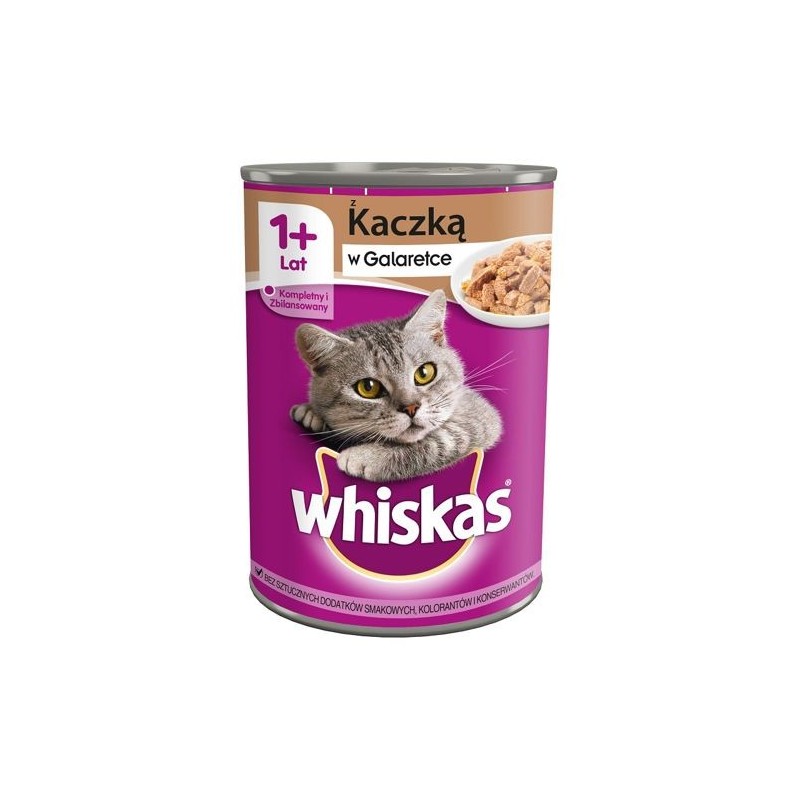 WHISKAS Adult mit Ente in Gelee für Katze 24x400g