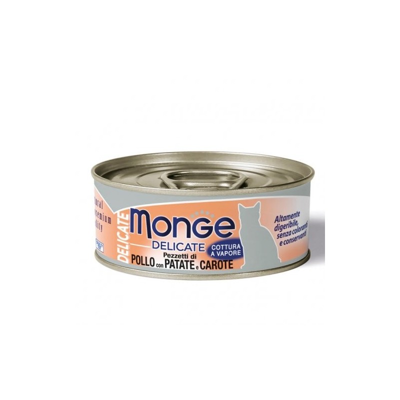 MONGE Delicate Cat Hühnchen mit Kartoffeln und Karotten 80g