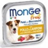 MONGE Fruit Dog Pastete mit Hühnchen und Himbeeren 100 g