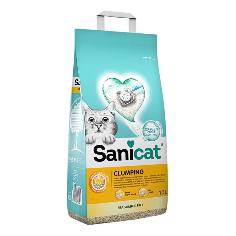 SANICAT Clumping Klumpende Katzenstreu Parfümfrei Katze 10 l