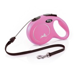 FLEXI New Classic Leine Größe M Cord bis 20 kg 8 m rosa