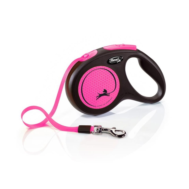 FLEXI New Neon M Gurtleine 5 m Pink