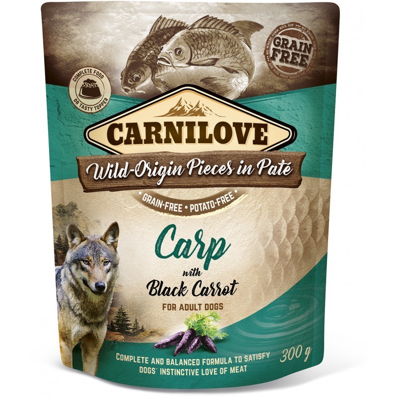 CARNILOVE Dog Paté Carp with Black Carrot 300g