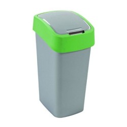 CURVER Mülleimer FLIP BIN 50L silber/grün