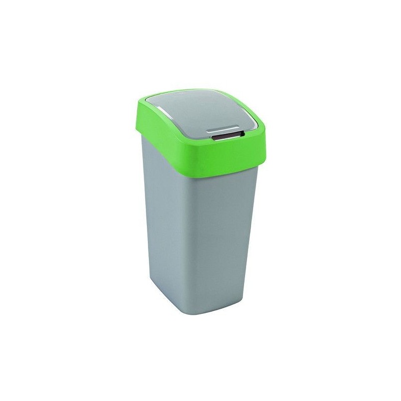 CURVER Mülleimer FLIP BIN 50L silber/grün