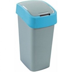 CURVER Mülleimer FLIP BIN 50L silber/blau