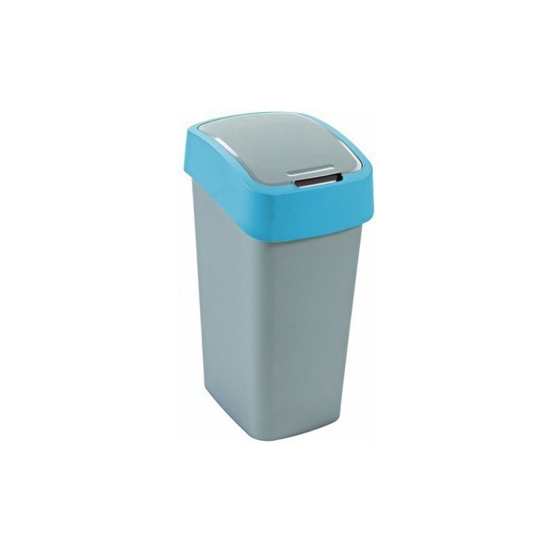 CURVER Mülleimer FLIP BIN 50L silber/blau