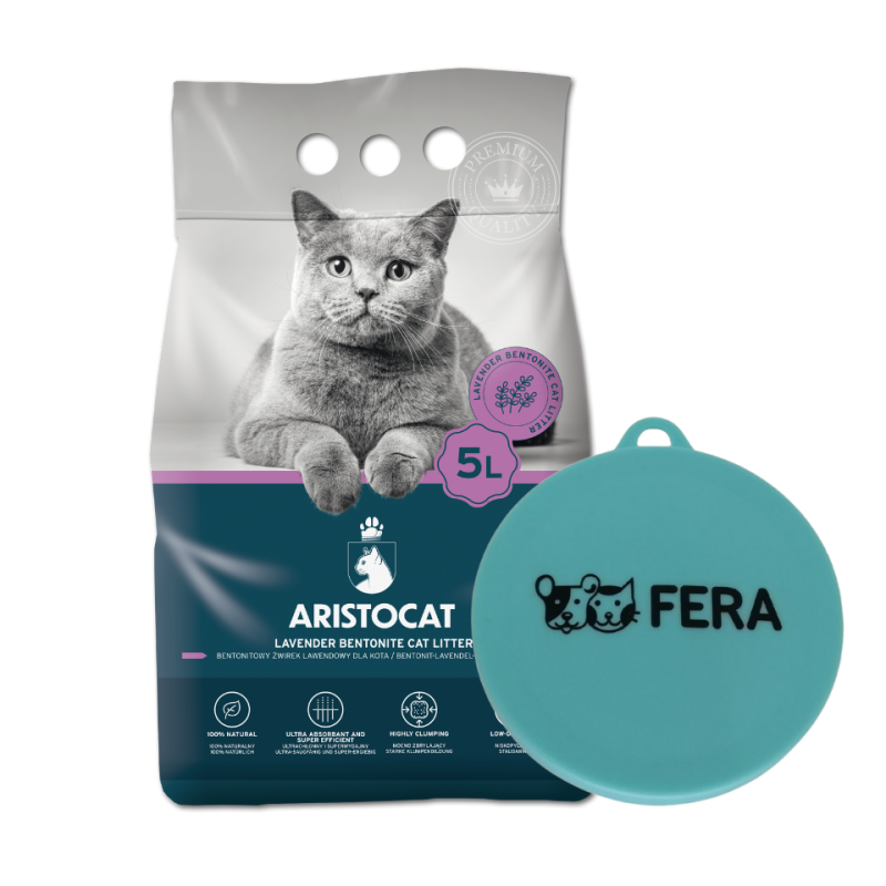 ARISTOCAT Bentonite Plus Bentonit Katzenstreu Lavendel 5 l und  ARISTOCAT Bentonite Plus Bentonit Katzenstreu Lavendel 5 l