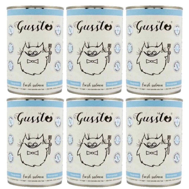 GUSSTO Cat Fresh Salmon 6x400 g