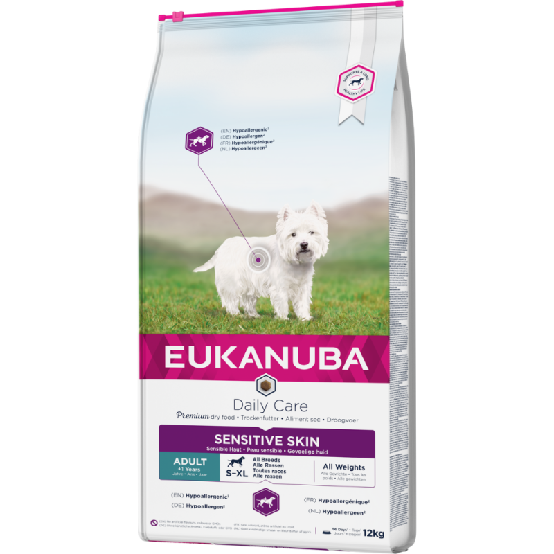 EUKANUBA Daily Care Adult Sensitive Skin All Breeds 12 kg