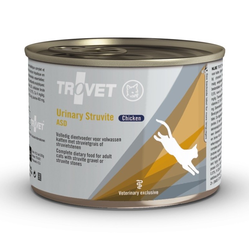 TROVET Urinary Struvite Chicken ASD Katzennassfutter mit Huhn 200 g