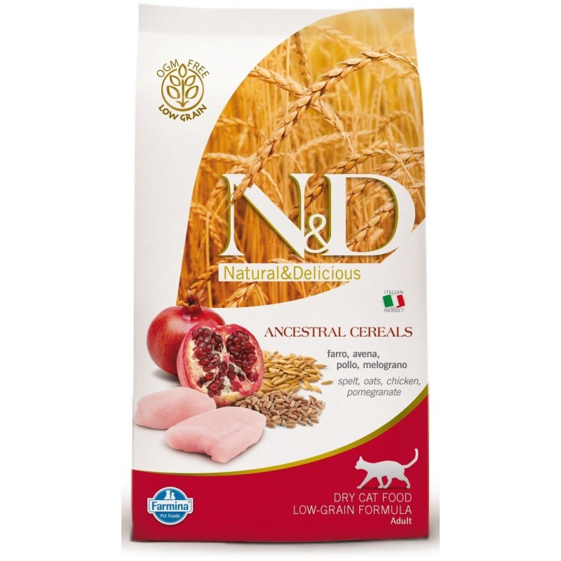 FARMINA N und D Low Ancestral Grain Chicken  und  Pomegranate Adult Cat 1.5 kg