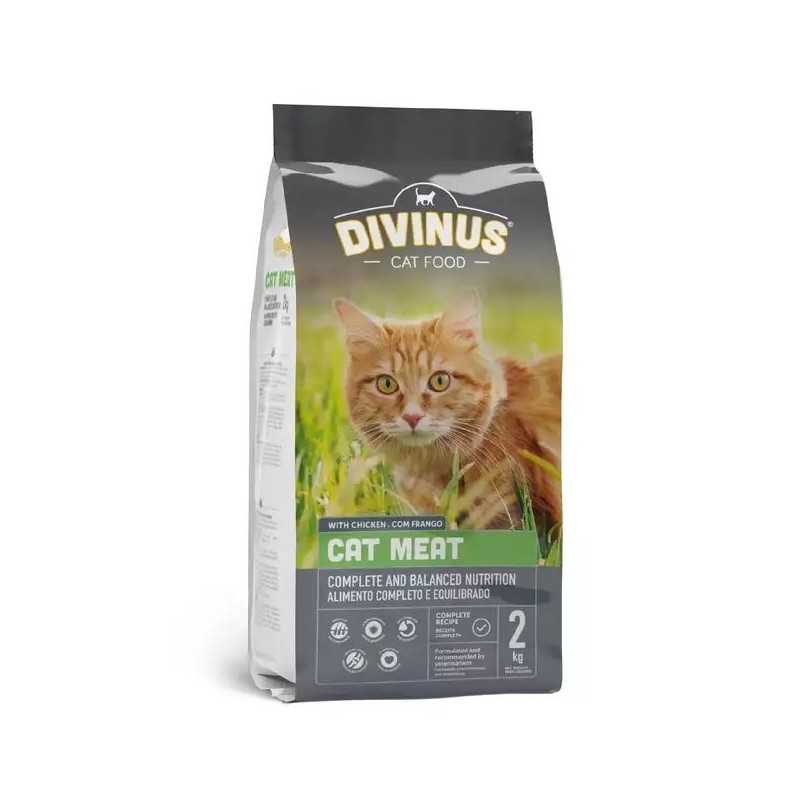 DIVINUS Cat Meat Trockenfutter für ausgewachsene Katzen 2kg