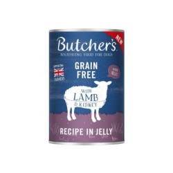 BUTCHER'S Originalrezept in Gelee, Hundefutter, Stücke mit Lamm in Gelee, 400g