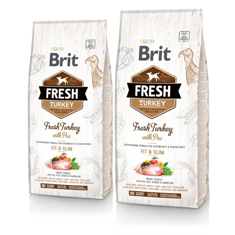 BRIT Fresh turkey with pea light fit  und  slim 24 kg (2 x 12 kg)