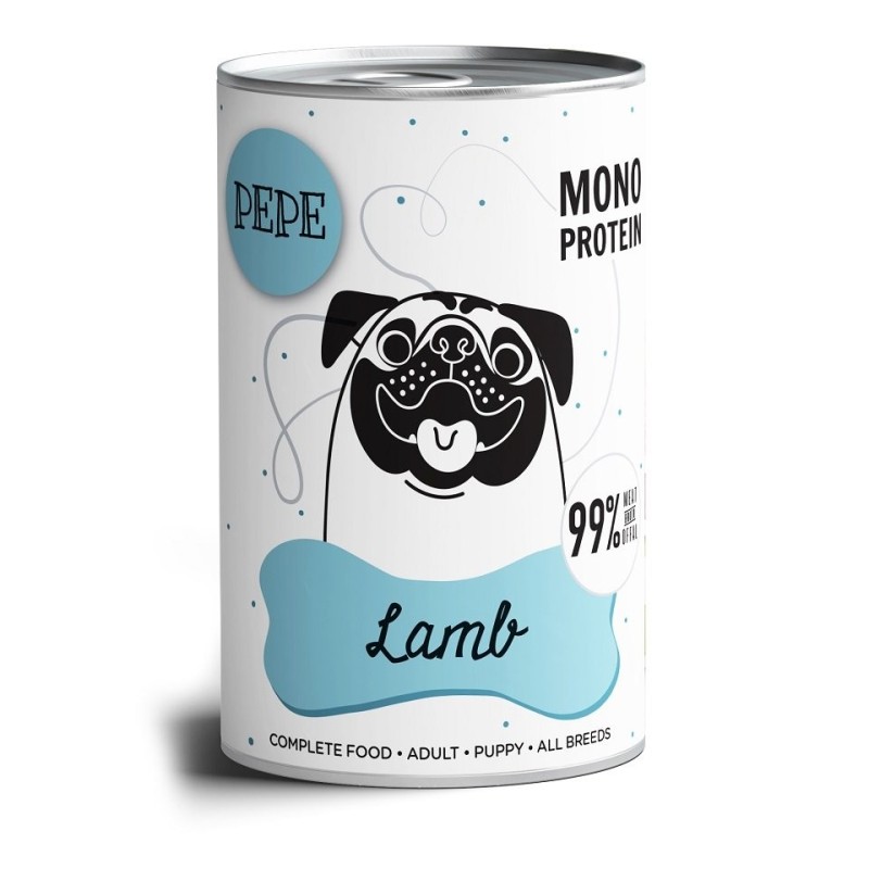 PAKA ZWIERZAKA PEPE Lamb 99% (Lammfleisch) 400 g Monoproteinfutter