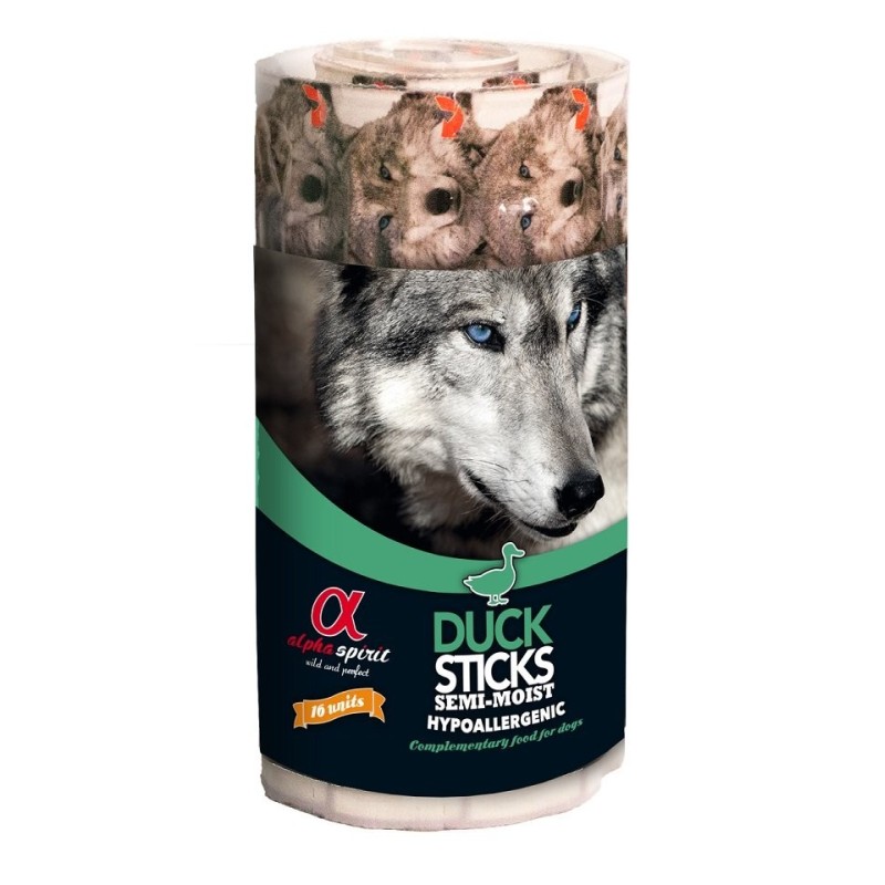 ALPHA SPIRIT Entensticks für Hunde 16 x 10g