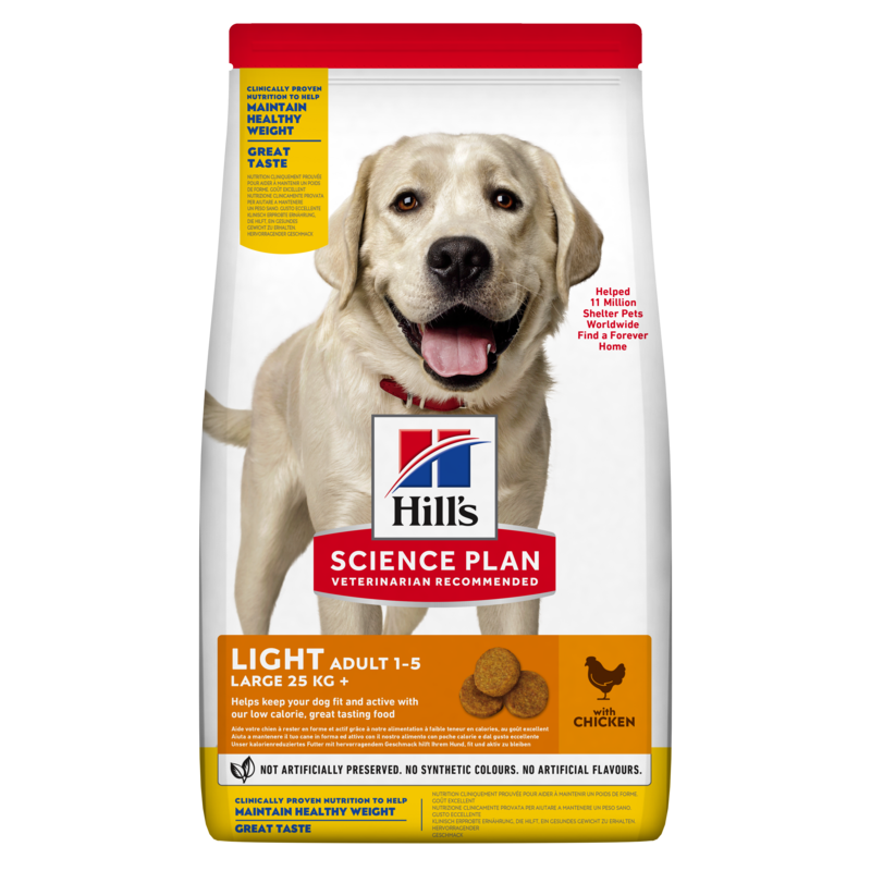 HILL'S Science Plan Adult Light Large breed Trockenfutter mit Huhn 14 kg