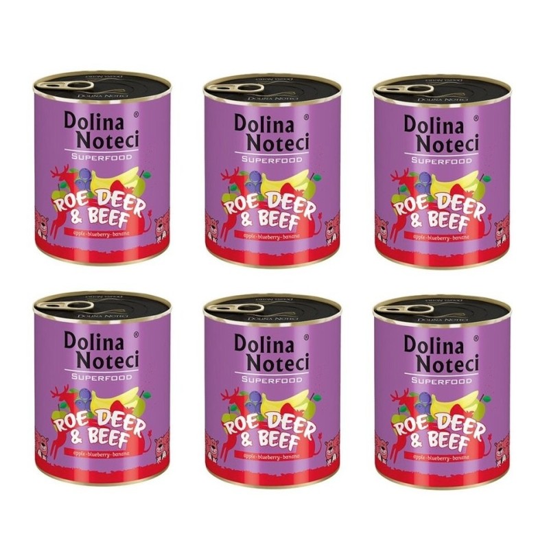 DOLINA NOTECI Premium SuperFood Reh und Rindfleisch 800 g x 6 Stück