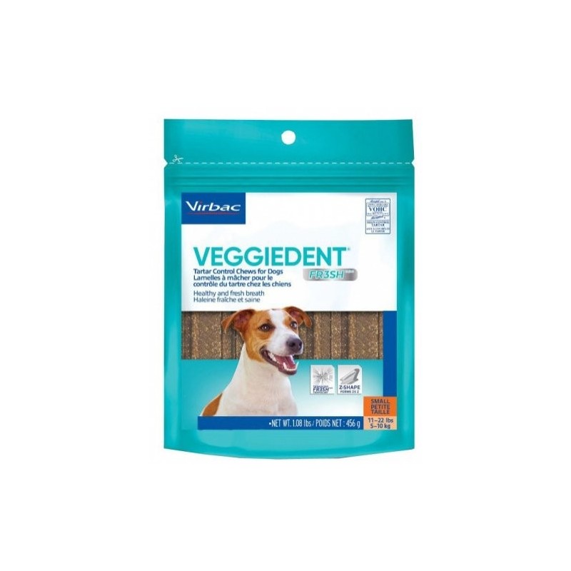 VIRBAC Veggiedent Fresh S (5-10 kg) Hundekauartikel 15 Stk.