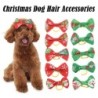 Christmas Grooming Bow With Elastic Rubber Hair Clips Hair Accessories Hairpins Dog Hair Scrunchies