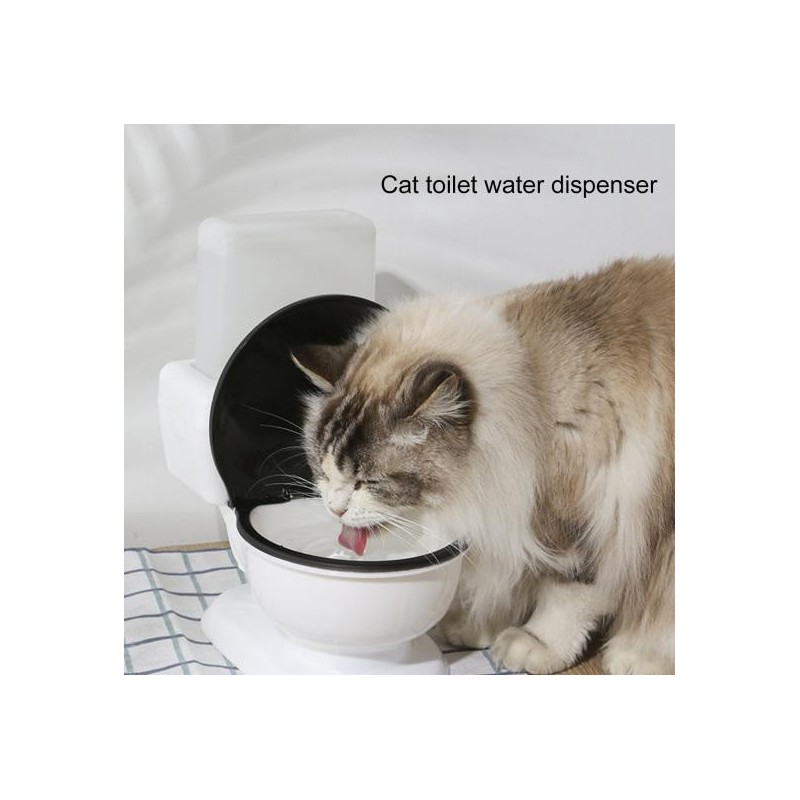 650 ml Katzentoiletten-Wasserspender, automatisches Fütterungssiphon-Design mit staubdichter Abdeckung, saubere Trinkschüssel