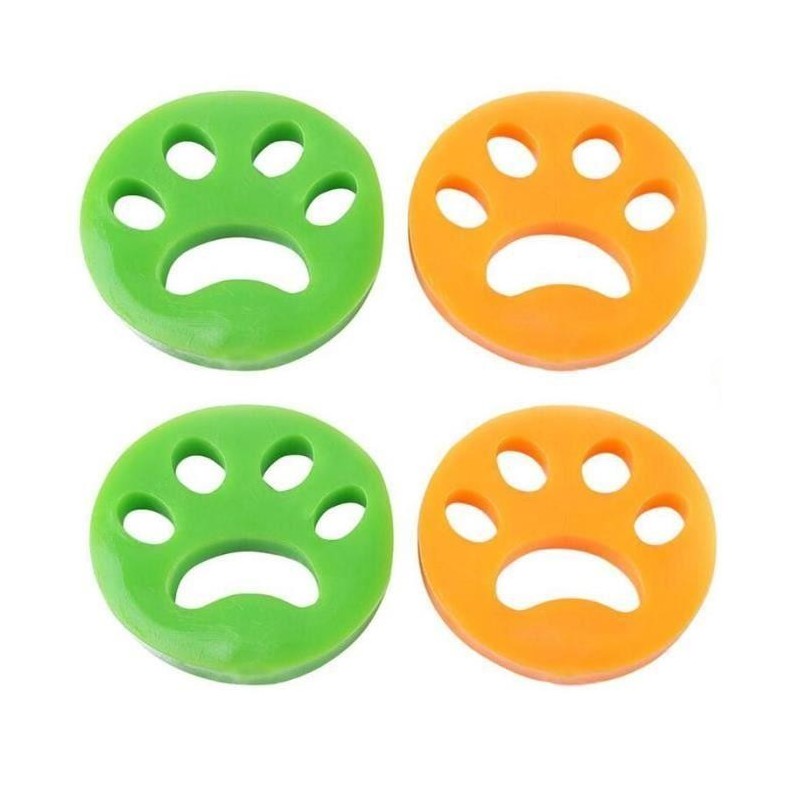 Brosse à poils d'animaux,Lot de 4 autocollants en Silicone souple,Machine à laver réutilisable,attrape poils - 4pcs[A78518]