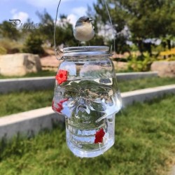 Skull Bird Feeder Outdoor...