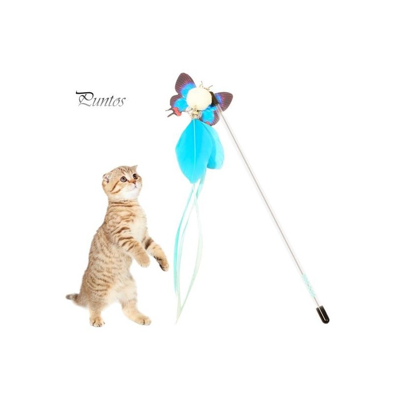 Cat Teaser Stick Simulated Butterflies Retractable Wand Toy with Bell Interactive Training Play Pet Supplies Cat Stick Cat Te