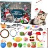 Weihnachts-Adventskalender, Weihnachts-Countdown-Spielzeug, 24-teiliges Katzenkanal-Teasing-Stick-Haustier-Katzenspielzeug-Se