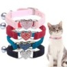 1PC Samt Strass Für Kleine Hunde Bequeme Langlebige Katze Halsband Mit Glocke Haustier Liefert